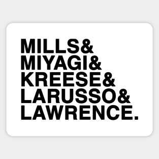 Karate Kid Names (Black) Sticker